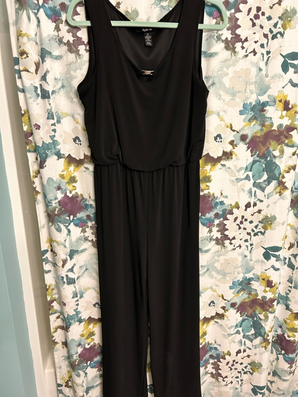 Style & Co. Black Sleeveless Jumpsuit